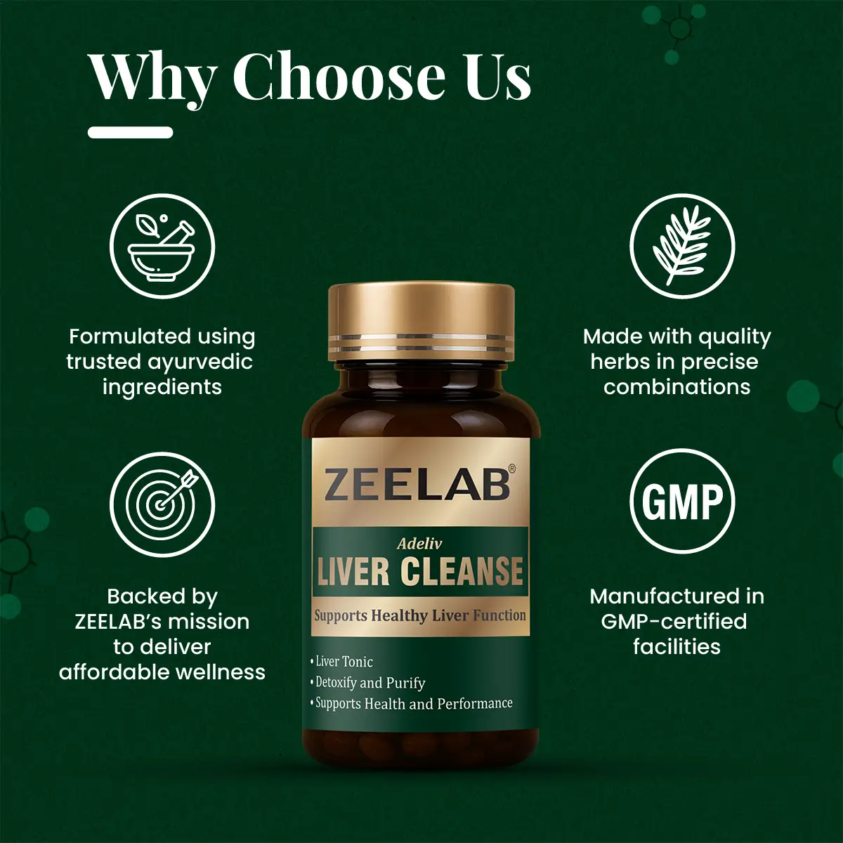 Zeelab Adeliv Liver Cleanse Capsule | Herbal Liver Support & Detox Supplement